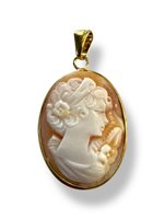 Pendant Mandile 1922 Woman Cammei  in Silver Conchiglia 2MCICM77